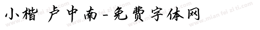 小楷 卢中南字体转换